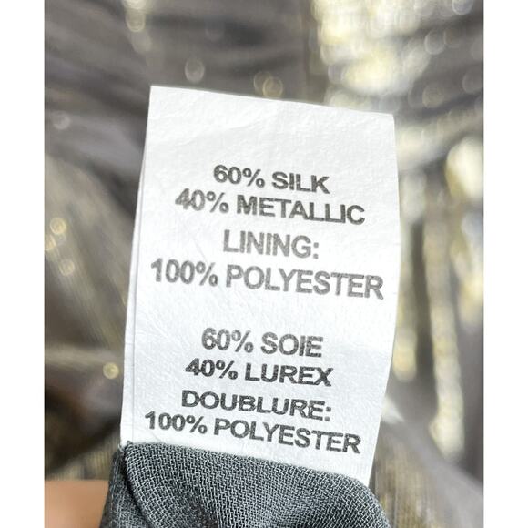 RAMY BROOK Elise Silk Metallic Twist Front Dress US 4 NWT $495 - Picture 13 of 13